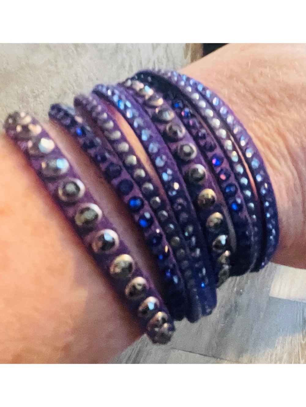 Swarovski Purple Crystal Wrap Bracelet